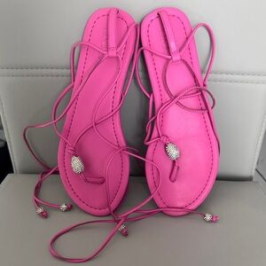 Pink Strappy Sandals